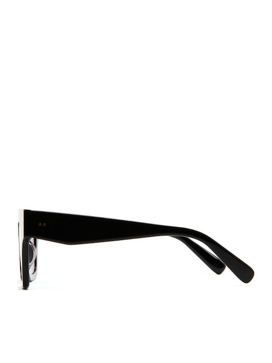 Kaleos Women's Sunglasses with Black Plastic Frame and Brown Lens CHARLTON 1