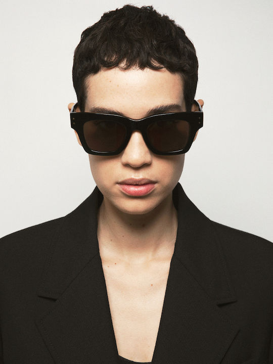 Kaleos Women's Sunglasses with Black Plastic Frame and Brown Lens CHARLTON 1