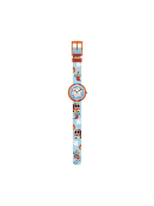 FlikFlak Kids Analog Watch with Fabric Strap Light Blue