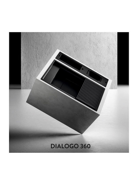 Elleci Dialogo 360 Workstation LKD36082BKM Drop-In Sink Synthetic Granite W86xD46cm Sage Green