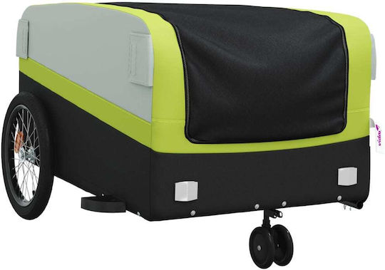 Vidaxl Remorcă Pentru Bicicletă Negru Verde 45 Kg Fier