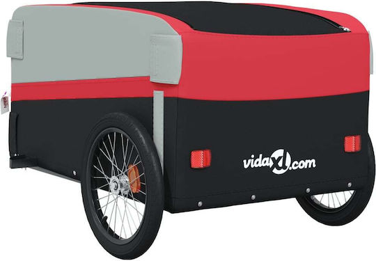 Vidaxl Bicycle Trailer Black Red 45 Kg Iron