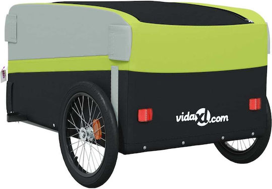Vidaxl Remorcă Pentru Bicicletă Negru Verde 45 Kg Fier