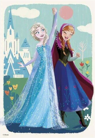 Kinderpuzzle Anna And Elsa für 5+ Jahre 77pcs Dino