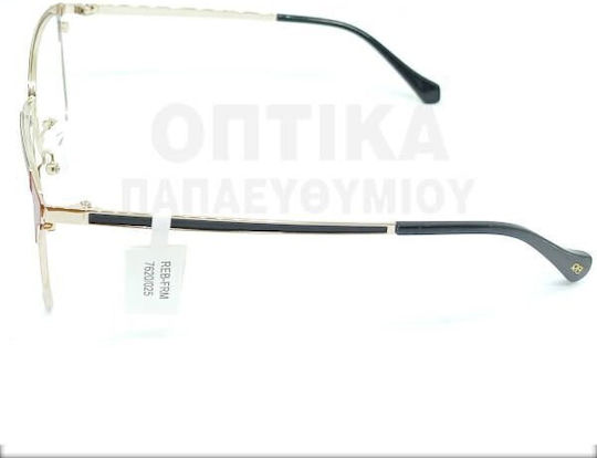 Rebecca Blu Rebecca Blu Rj03 Frauen Metallischer Katzenauge Brillengestell Rot RB7620