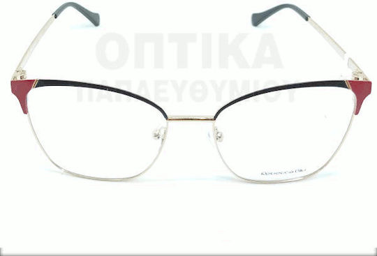 Rebecca Blu Rebecca Blu Rj03 Frauen Metallischer Katzenauge Brillengestell Rot RB7620