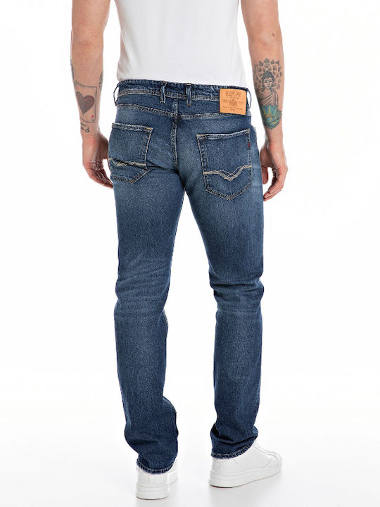 Replay Men's Jeans Pants in Straight Line Blue