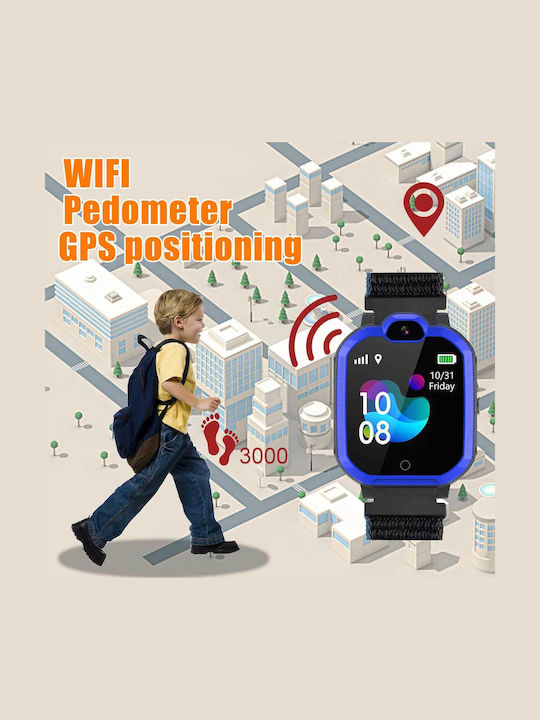 Pthtechus Παιδικό Smartwatch 4G με GPS & Κάμερα Μπλε