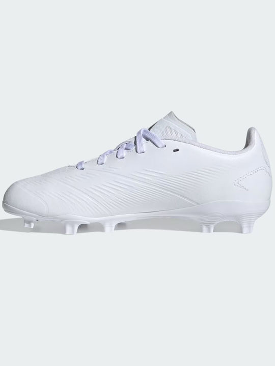 Adidas Παιδικά Ποδοσφαιρικά Παπούτσια με Τάπες Cloud White / Silver Metallic