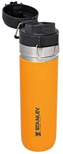 Stanley Go Quick Flip Bottle Thermos Stainless Steel BPA Free 710ml Yellow-orange with Handle