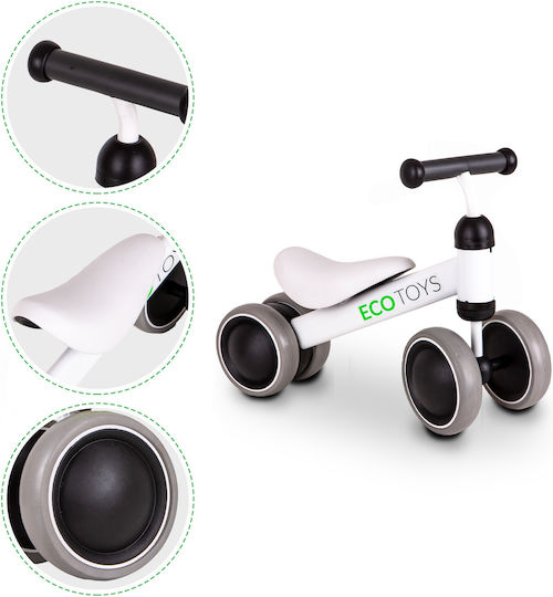 Ecotoys Παιδικό Ποδήλατο Ισορροπίας Walk-on Walker Λευκό