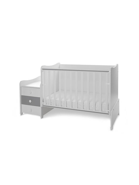 Lorelli Πολυμορφική Κούνια Maxi Plus White/ArtWood με Στρώμα & Συρτάρι