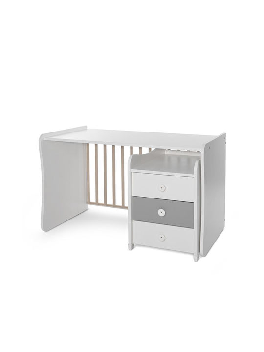 Lorelli Πολυμορφική Κούνια Maxi Plus White/ArtWood με Στρώμα & Συρτάρι