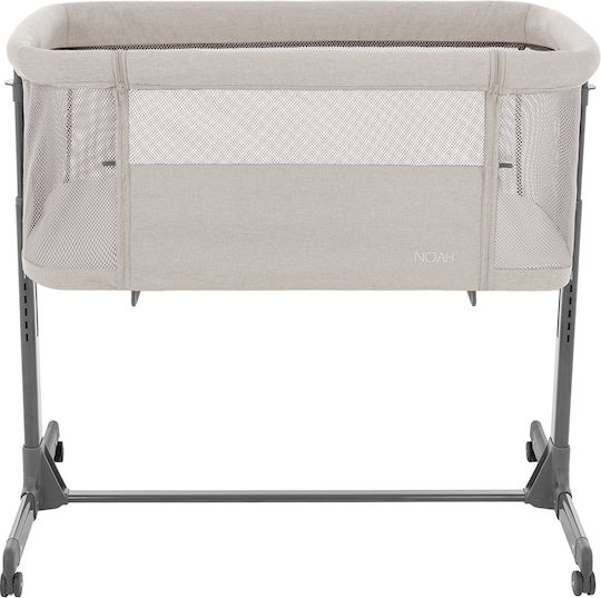 Kikka Boo Cradle Noah with Mattress, Side Opening, and Wheels Beige