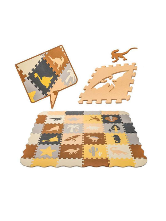 Loco Interactive Floor Puzzle Animals with Animals Beige Brown-Grey 36 Pieces