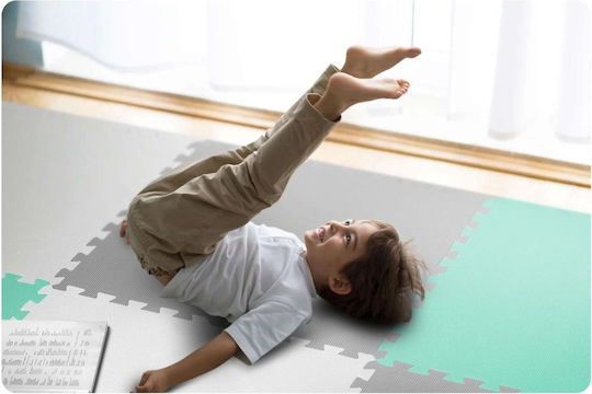 Ricokids Παιδικό Παζλ Δαπέδου Μέντα-Γκρι 9τμχ