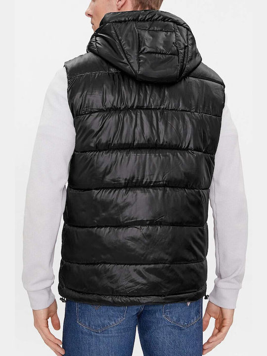 Guess Ärmellos Herren Jacke Puffer Schwarz