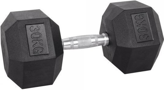 inSPORTline 22094 Hexagon Rubber Dumbbell 1 x 30kg