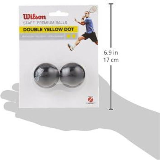 Wilson Staff Double Yellow Dot Μπαλάκια Squash 2τμχ