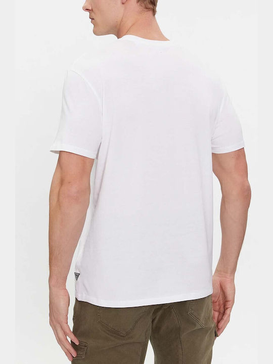 Guess Tricou pentru bărbați cu mâneci scurte Pure White