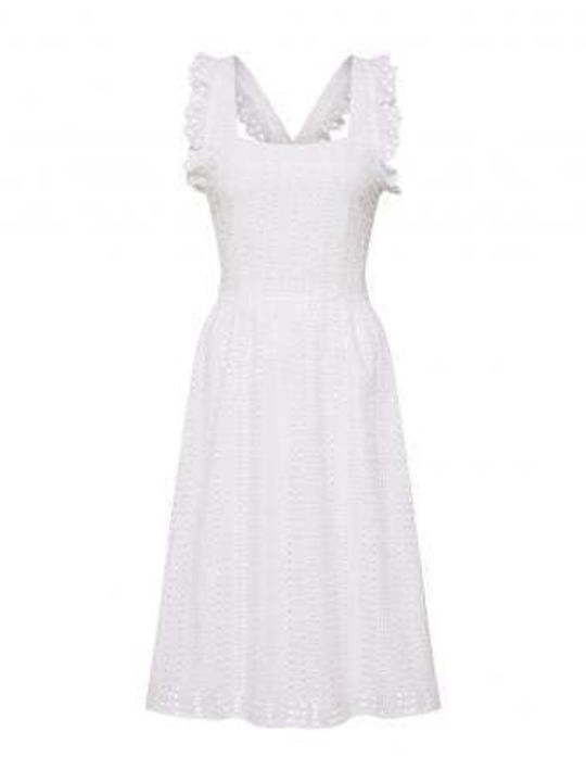 ICHI Mini Kleid Weiß