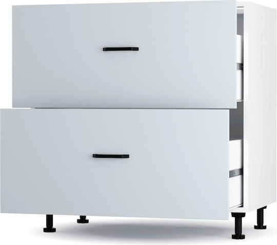 Modest Επιδαπέδια Συρταριέρα Κουζίνας Γκρι 80x48x82εκ. Modest Επιδαπέδια Συρταριέρα Κουζίνας Γκρι 80x48x82εκ.