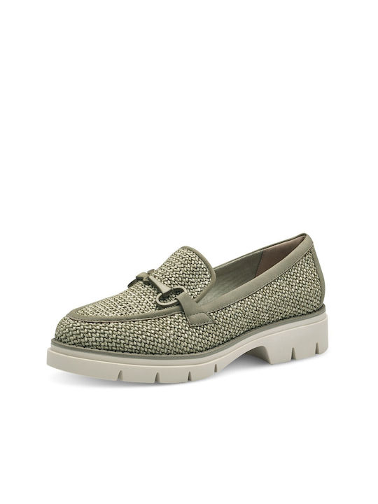 Tamaris Women's Loafers in Green Color