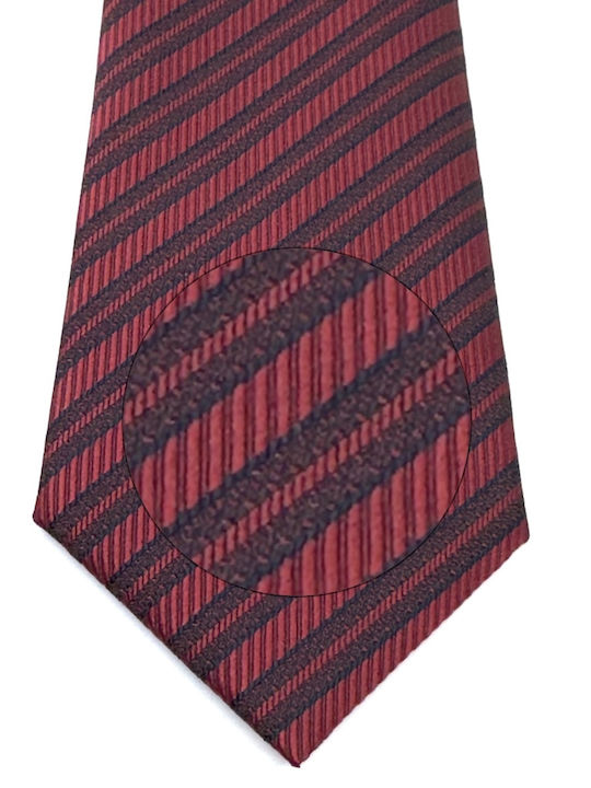 Legend Accessories Men's Silk Printed Tie Set in Burgundy Colour