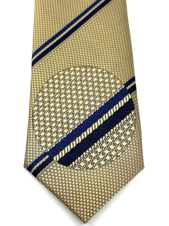 Legend Accessories Legend Accessories Herren Krawatte Seide mit Mustern in Gold Farbe