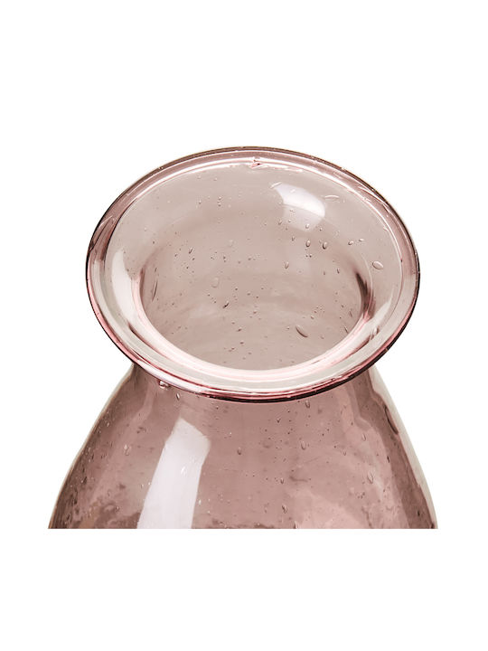 Affari Διακοσμητικό Βάζο Γυάλινο Violetta Ροζ Φ11xΥ18cm