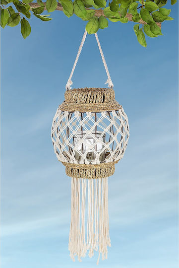 ArteLibre Laterne Korbweide Braun 29cm 1Stück