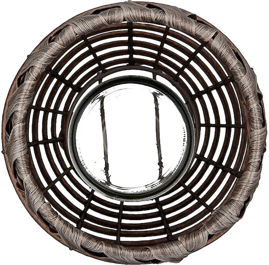 ArteLibre Tabletop Wicker Lantern Brown 27cm