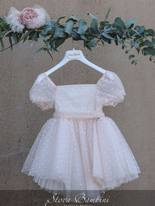 Stova Bambini Rosa Taufkleid aus Tüll