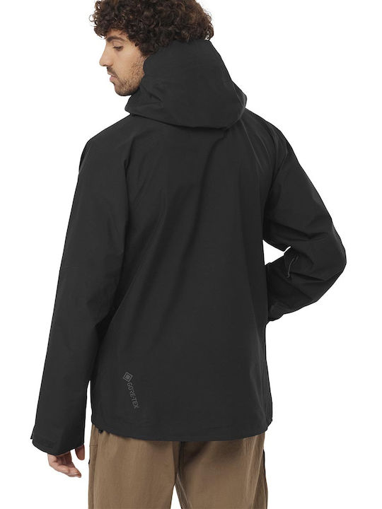 Salomon Men's Winter Hardshell Jacket Waterproof and Windproof Black