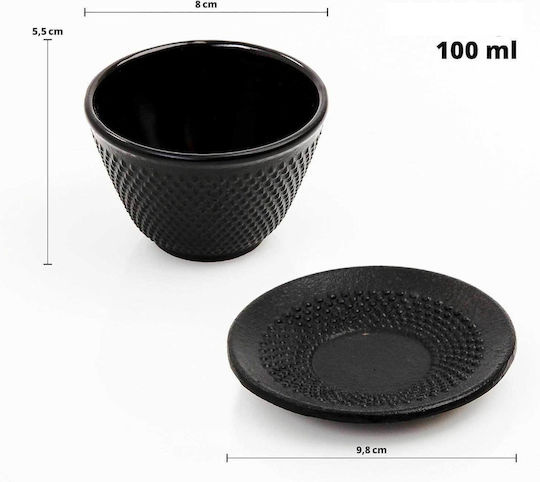 Lumaland Boiler with Mug Cast Iron Black 1400ml 12 Pieces
