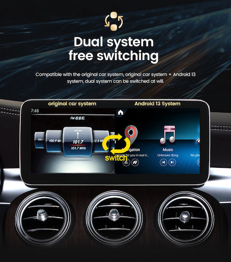 Carmedia Автомобилна Аудио Система (Блутут/USB/WiFi/GPS/Apple-Carplay/Android-Auto) с Тъчскрийн 10.25"