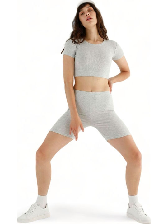 Schulung Frauen-Set mit Fahrrad Leggings Gray