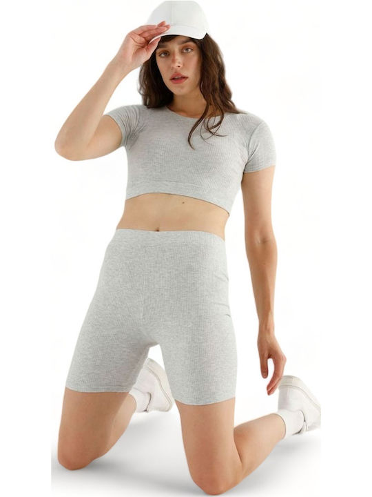 Schulung Frauen-Set mit Fahrrad Leggings Gray