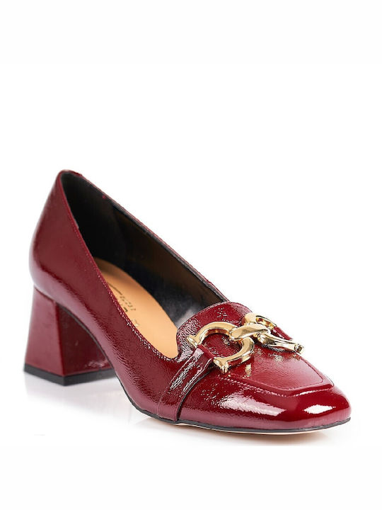 FM Patent Leather Burgundy Heels