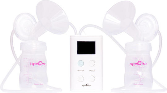 Spectra Pompa de sân dublă electrică Funcționează cu baterie Fără BPA Transparent