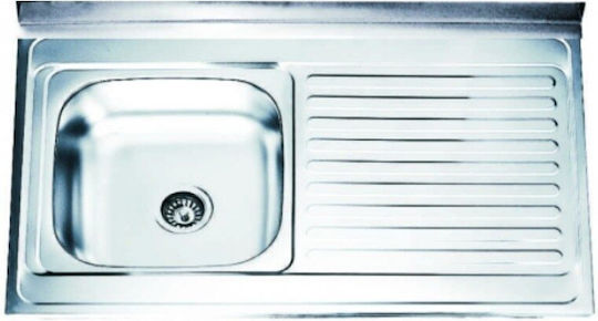 Inter Ceramic Alpaca Drop-In Inox Μ100xΠ60cm Silber
