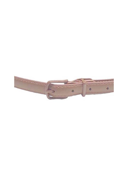 Leather Women's Belt Beige