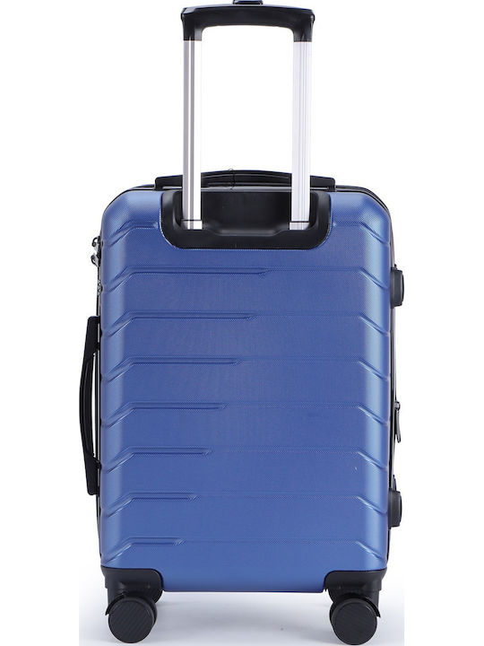 Lavor Cabin Hard Blue Travel Suitcase with 4 Wheels Height 55cm