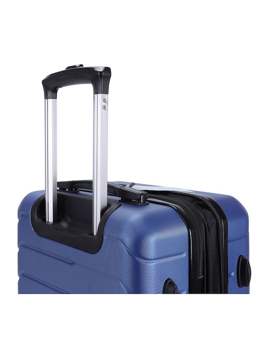 Lavor Cabin Hard Blue Travel Suitcase with 4 Wheels Height 55cm