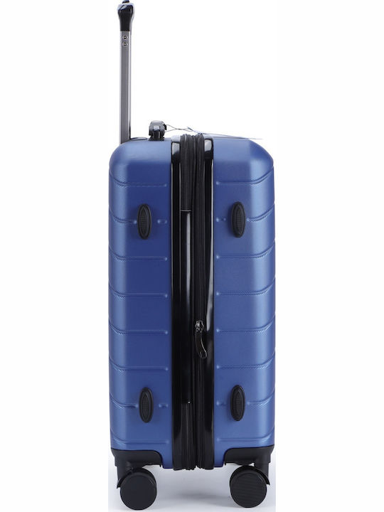 Lavor Cabin Hard Blue Travel Suitcase with 4 Wheels Height 55cm
