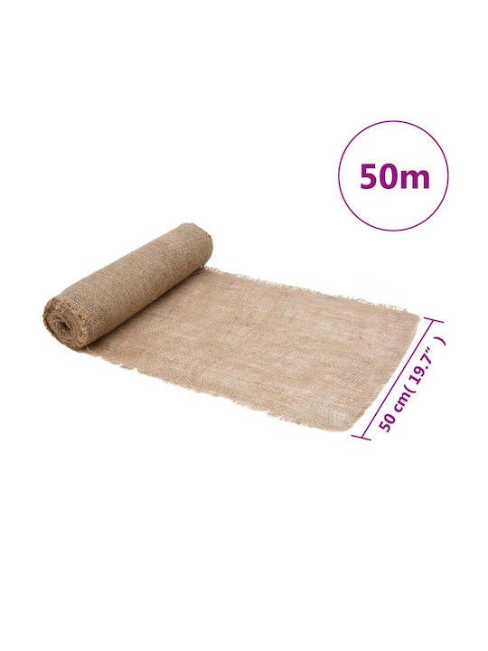vidaXL Decoration Fabric Burlap 50x5000cm Beige