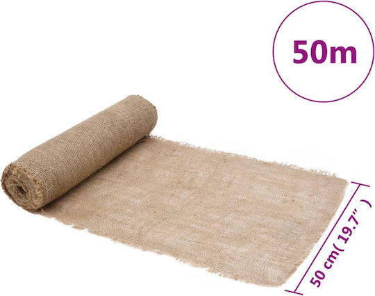 vidaXL Decoration Fabric Burlap 50x5000cm Beige