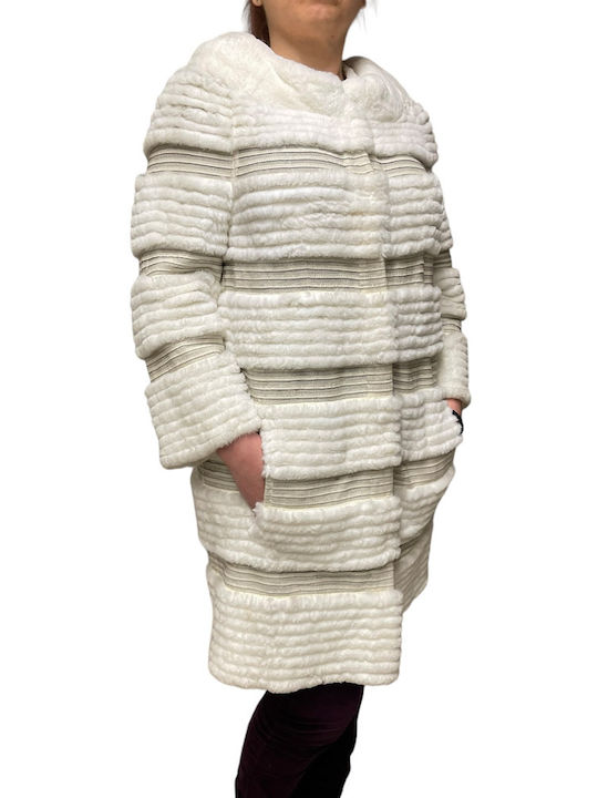 MARKOS LEATHER Women's Short Fur White