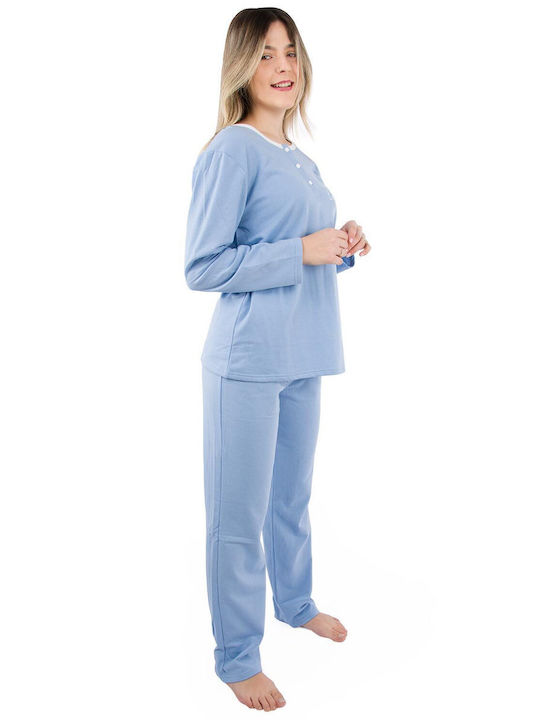 Lydia Creations De iarnă Set Pijamale pentru Femei Albastru