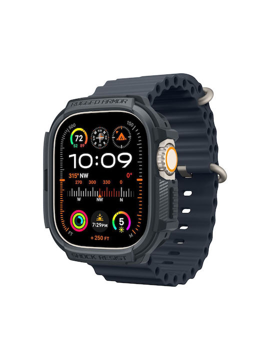 Spigen Rugged Armor Silicone Case in Gray color for Apple Watch Ultra 1 / 2 (49 mm)